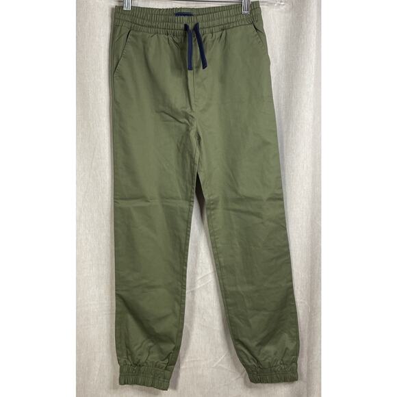 Andy & Evan Kid's Boys Pant Green- Chino Jogger Size 10 Elastic Waist - Pockets - Picture 1 of 4